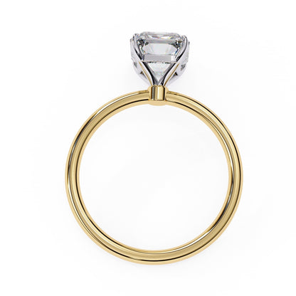 Radiant Lab Diamond Solitaire Engagement Ring