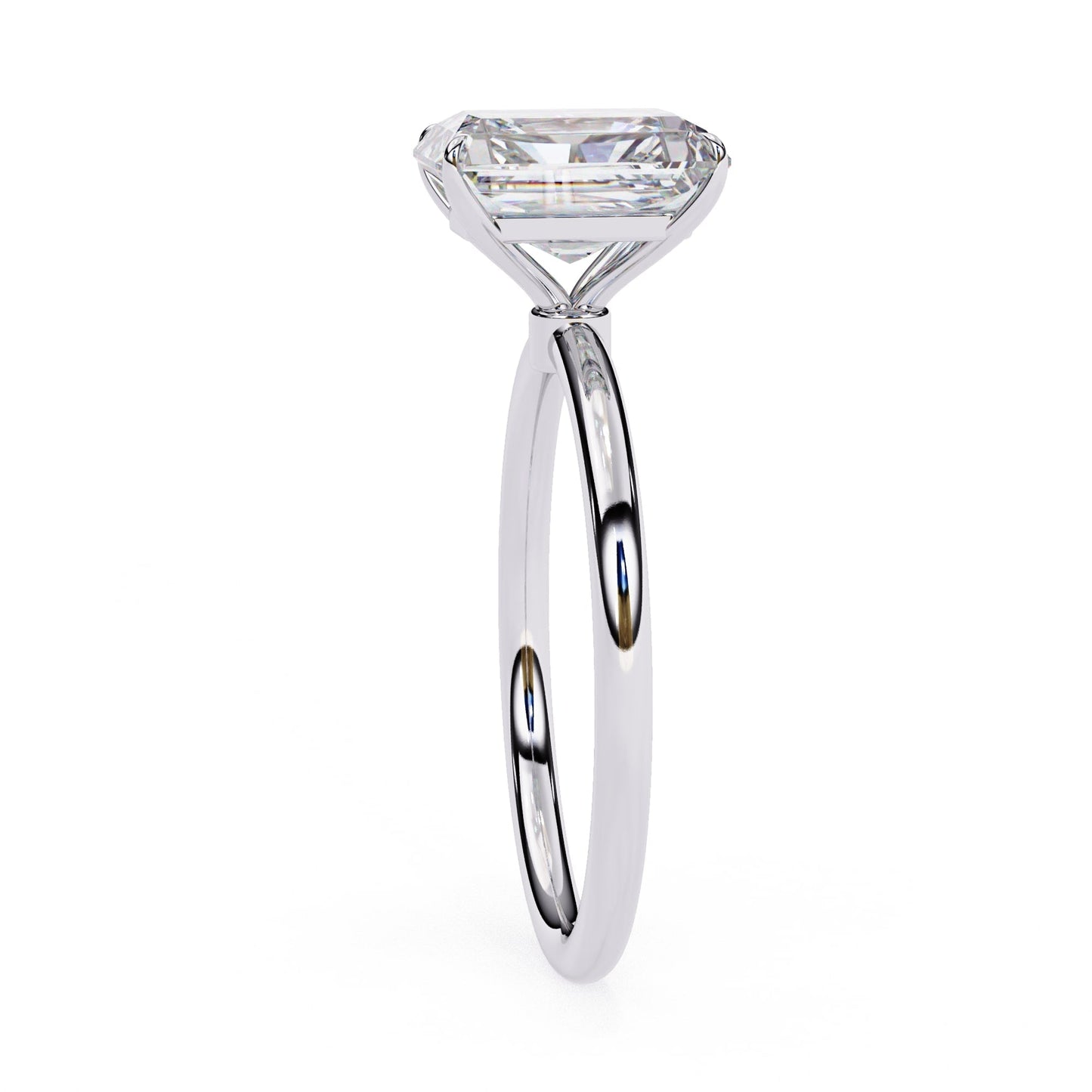 Radiant Lab Diamond Solitaire Engagement Ring
