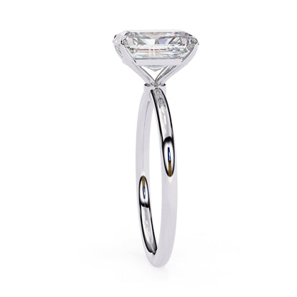 Radiant Lab Diamond Solitaire Engagement Ring