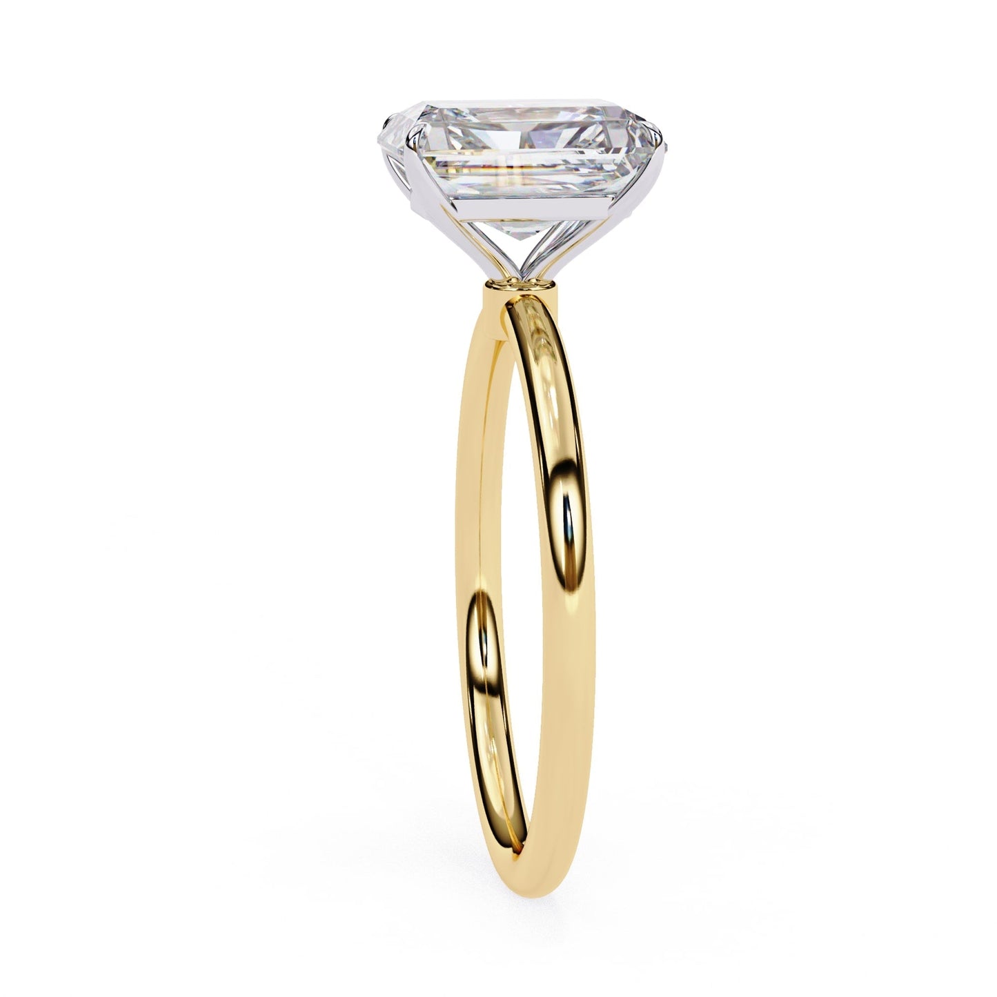 Radiant Lab Diamond Solitaire Engagement Ring