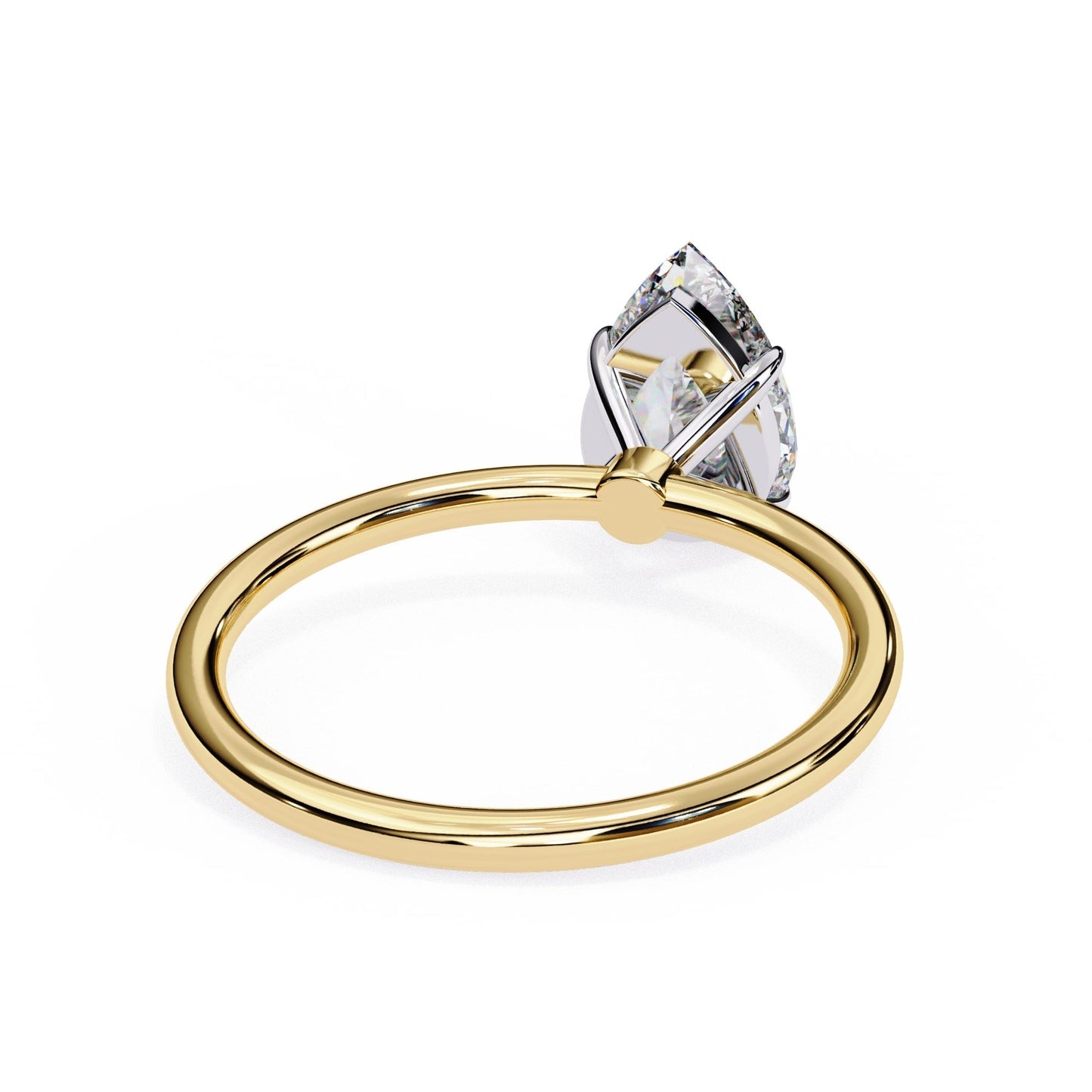 Classic Pear Diamond Solitaire Engagement Ring