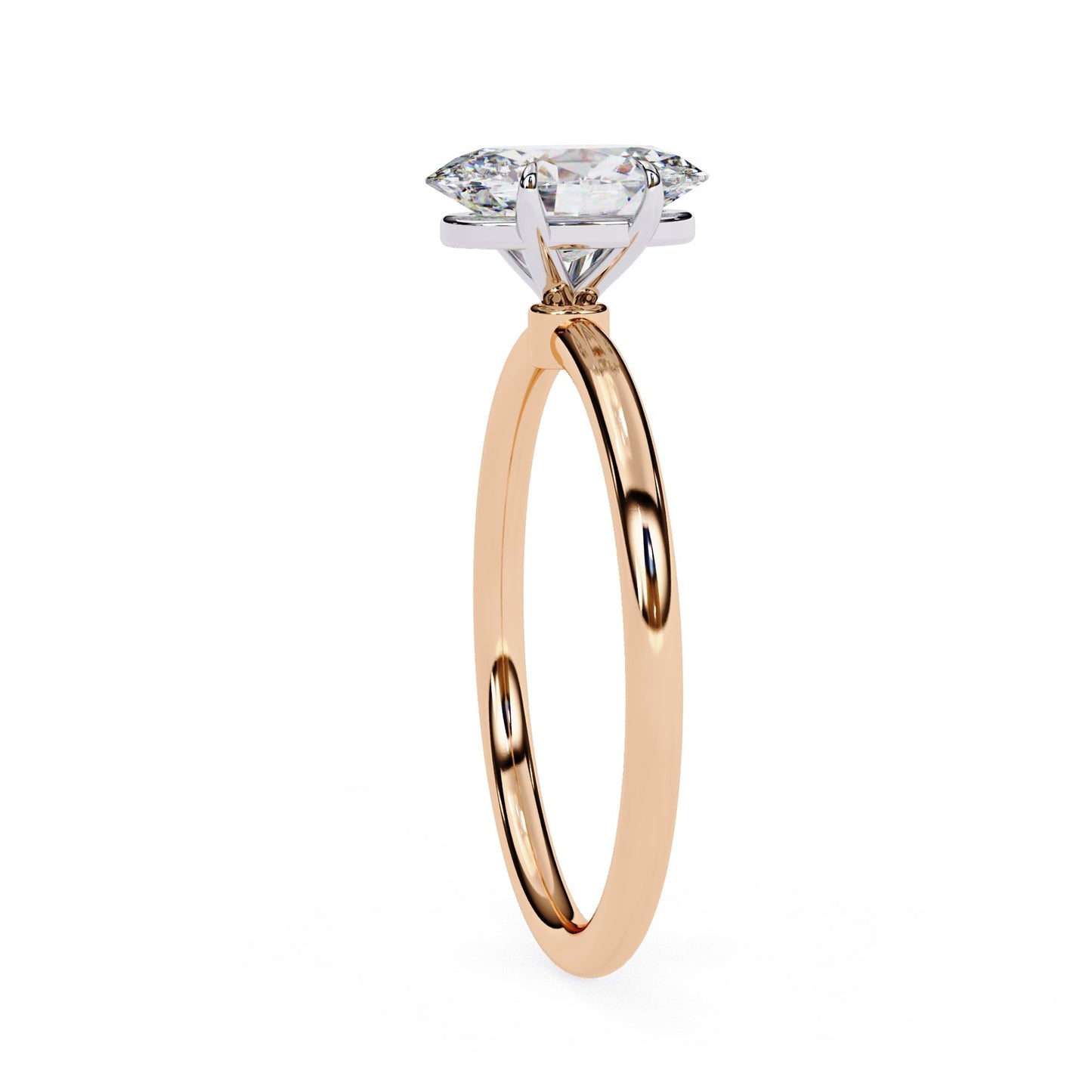Oval Cut Solitaire Lab Diamond Engagement Ring