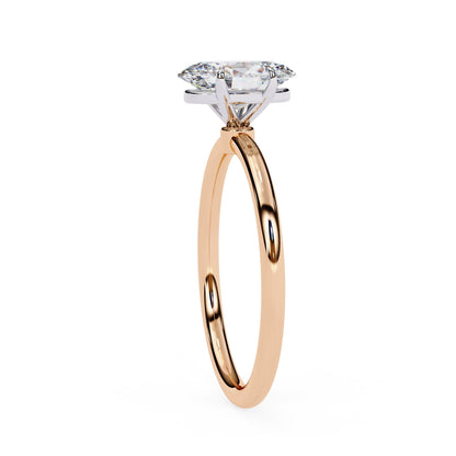 Oval Cut Solitaire Lab Diamond Engagement Ring