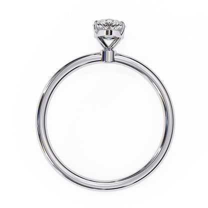 Marquise Cut Lab Diamond Solitaire Engagement Ring