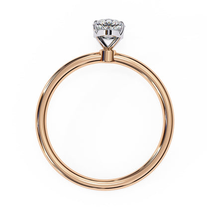 Marquise Cut Lab Diamond Solitaire Engagement Ring