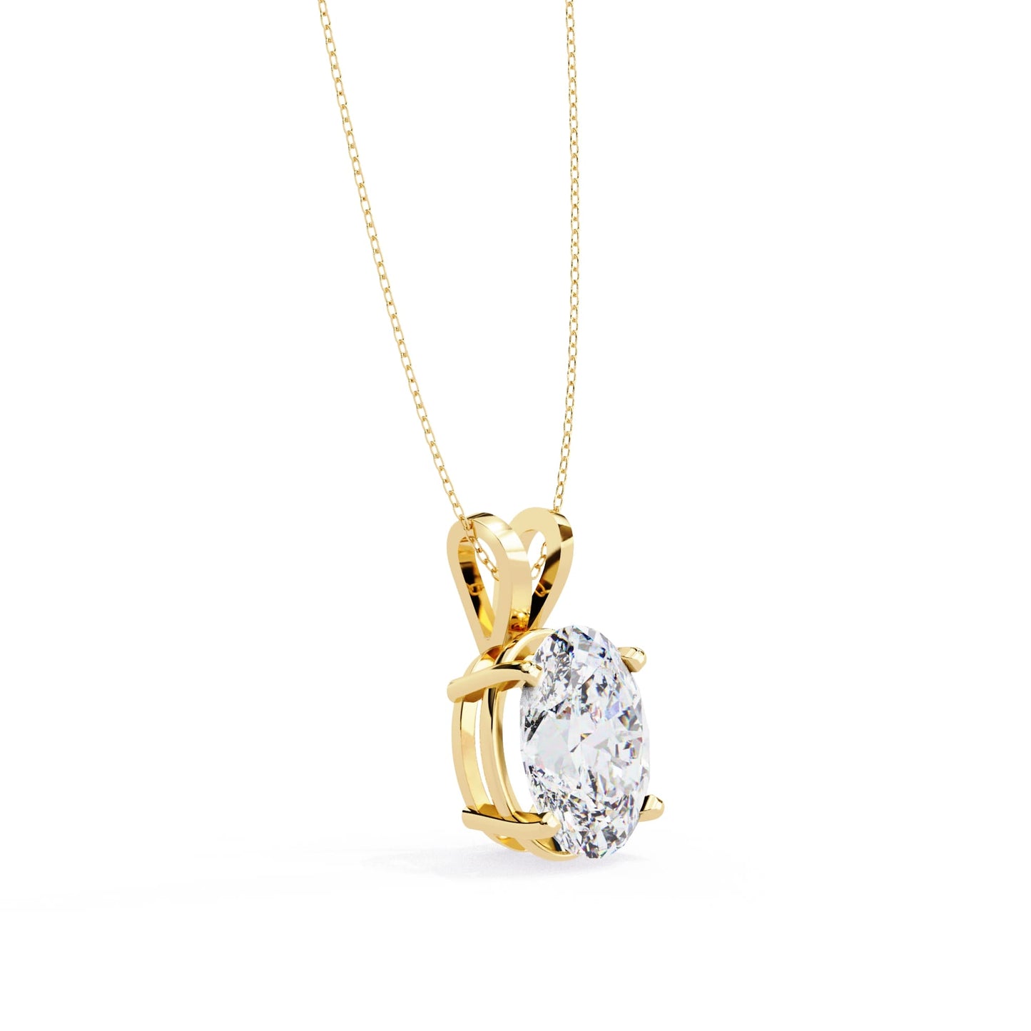 Lab Grown Oval cut Diamond Pendant