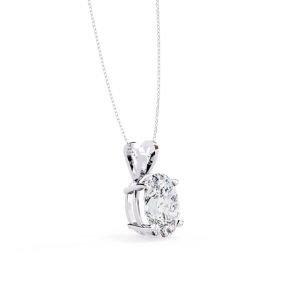 Lab Grown Oval cut Diamond Pendant