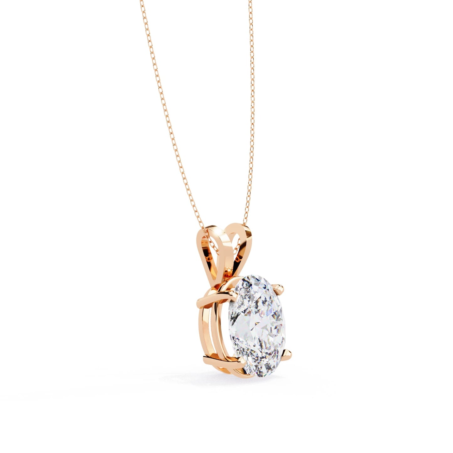 Lab Grown Oval cut Diamond Pendant