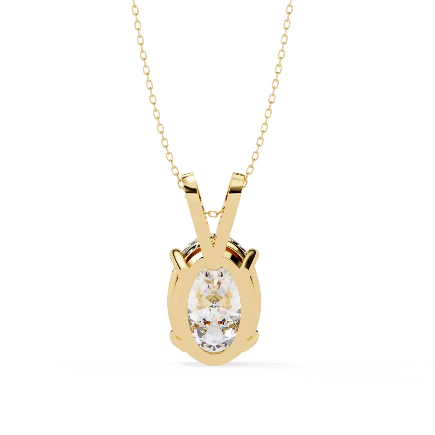 Lab Grown Oval cut Diamond Pendant