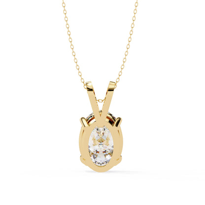 Lab Grown Oval cut Diamond Pendant