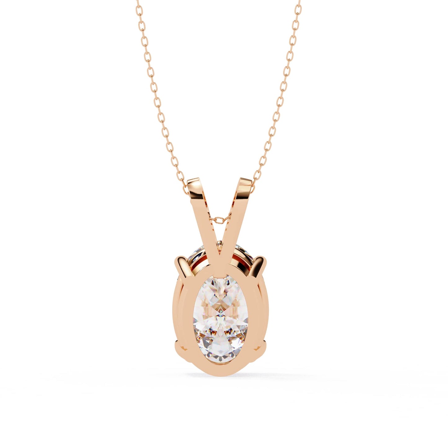 Lab Grown Oval cut Diamond Pendant