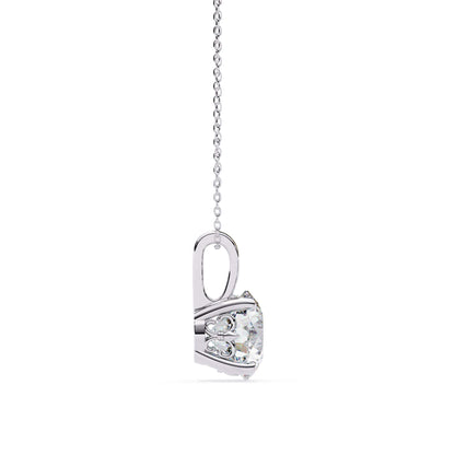 Charming 4 Prong Round  Lab Diamond Pendant