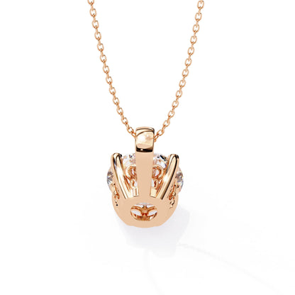 Charming 4 Prong Round  Lab Diamond Pendant