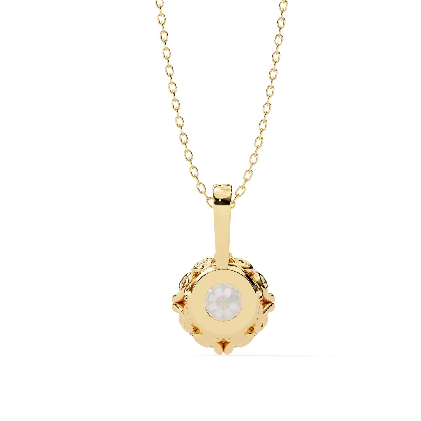 Lab Grown Round Diamond Solitaire Pendant