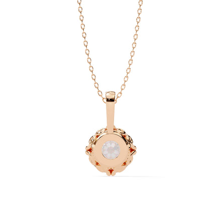 Lab Grown Round Diamond Solitaire Pendant