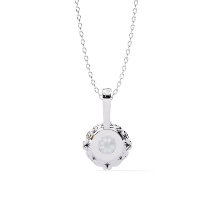 Lab Grown Round Diamond Solitaire Pendant