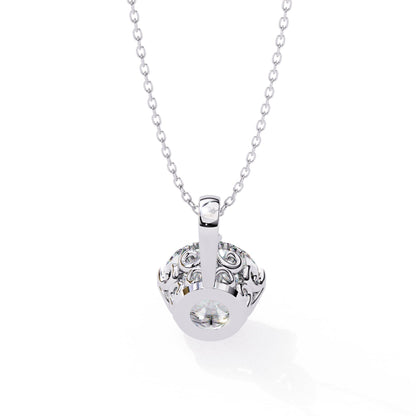 Lab Grown Round Diamond Solitaire Pendant