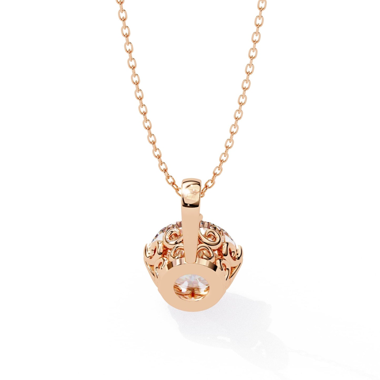Lab Grown Round Diamond Solitaire Pendant