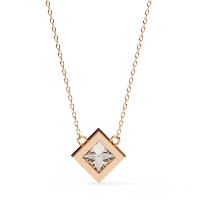 Stylish Princess Cut Bezel Pendant