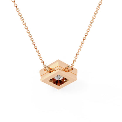 Stylish Princess Cut Bezel Pendant