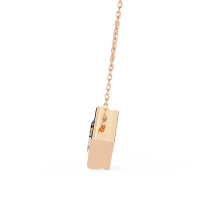 Stylish Princess Cut Bezel Pendant