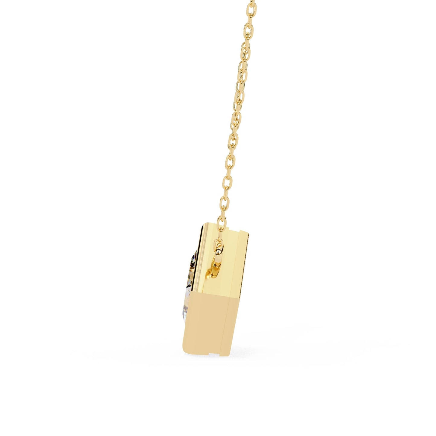 Stylish Princess Cut Bezel Pendant