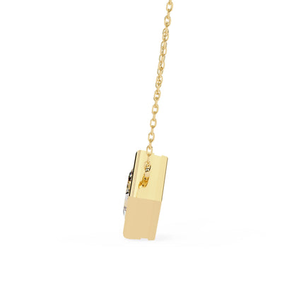 Stylish Princess Cut Bezel Pendant