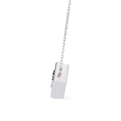 Stylish Princess Cut Bezel Pendant