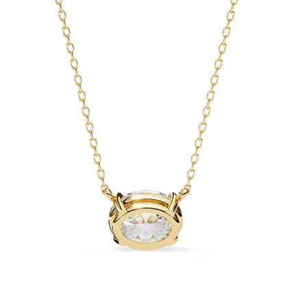 Classic Oval Lab Diamond Basket Pendant