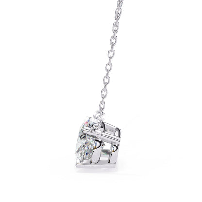 Classic Oval Lab Diamond Basket Pendant