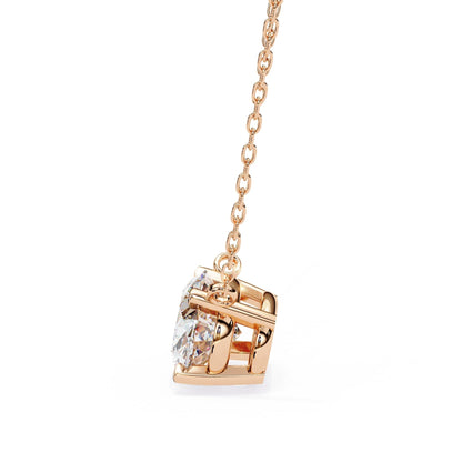 Classic Oval Lab Diamond Basket Pendant