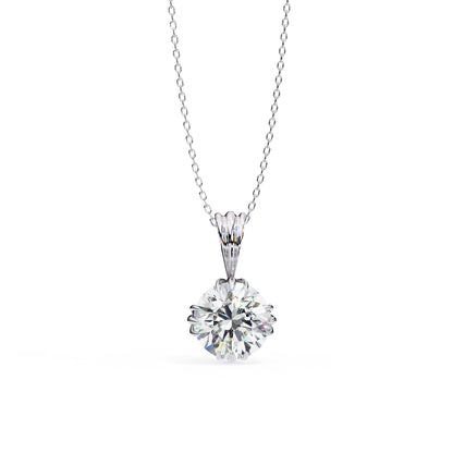 Charming Round Cut Lab Grown Diamond Pendant