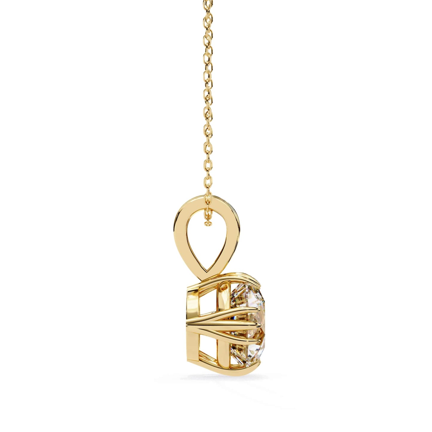 Charming Round Cut Lab Grown Diamond Pendant