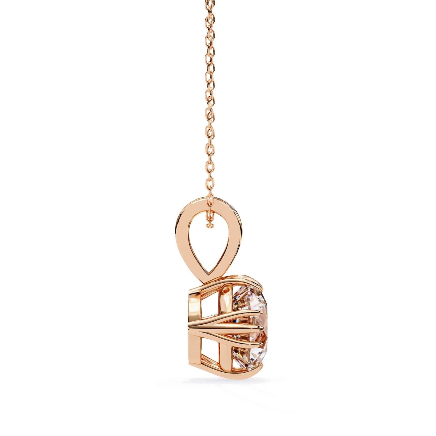 Charming Round Cut Lab Grown Diamond Pendant
