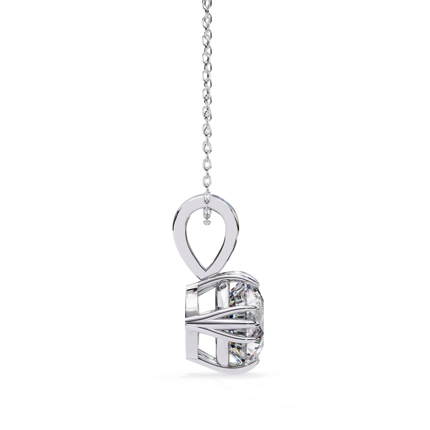 Charming Round Cut Lab Grown Diamond Pendant