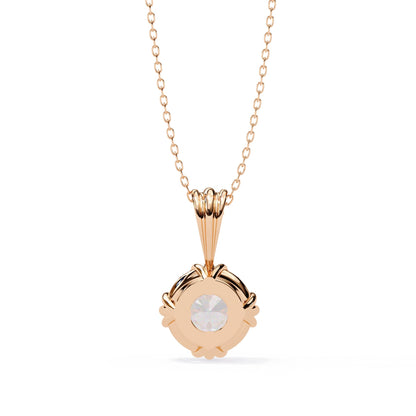 Charming Round Cut Lab Grown Diamond Pendant