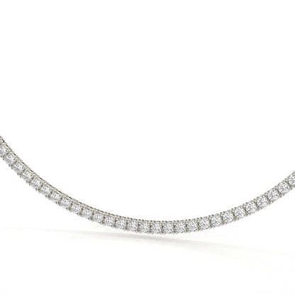 Diamond necklace on a white background