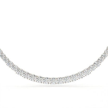 Diamond necklace on a white background