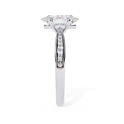 Diamond ring with a white background