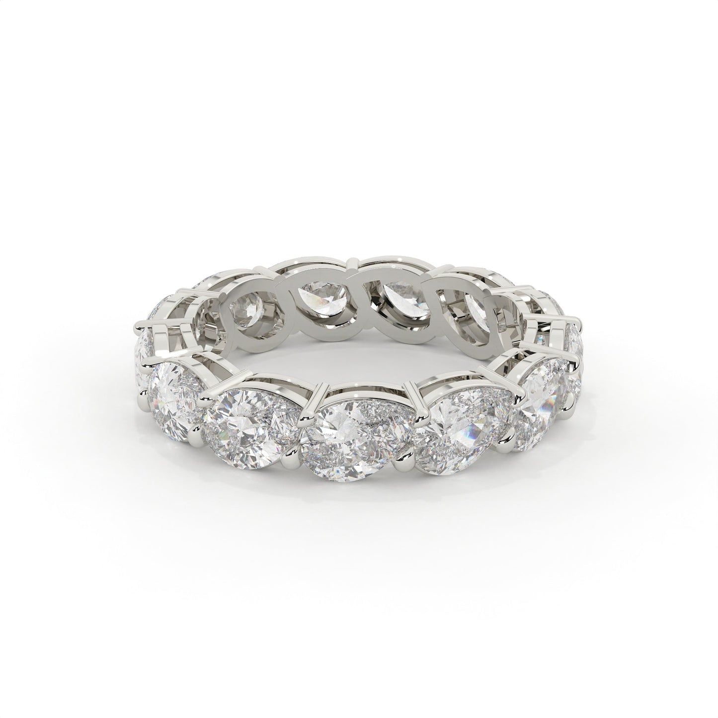 Diamond ring on a white background