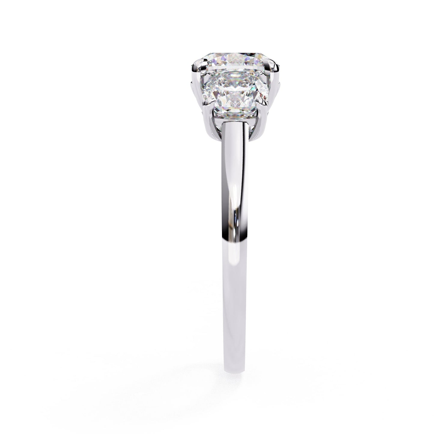 Diamond ring with a white background