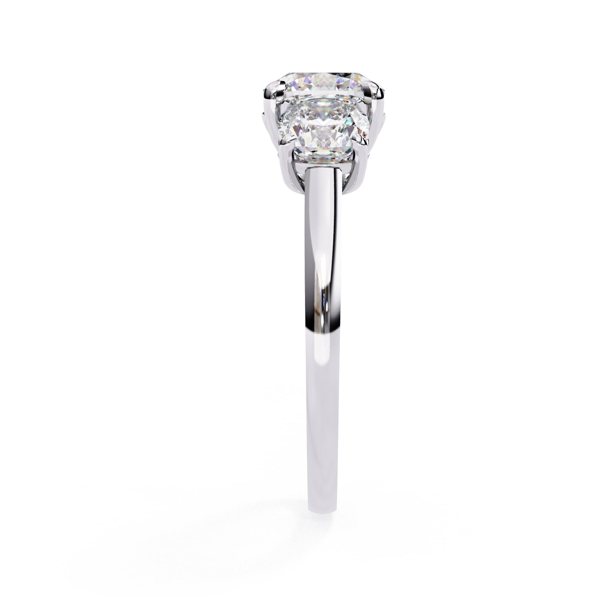 Diamond ring with a white background