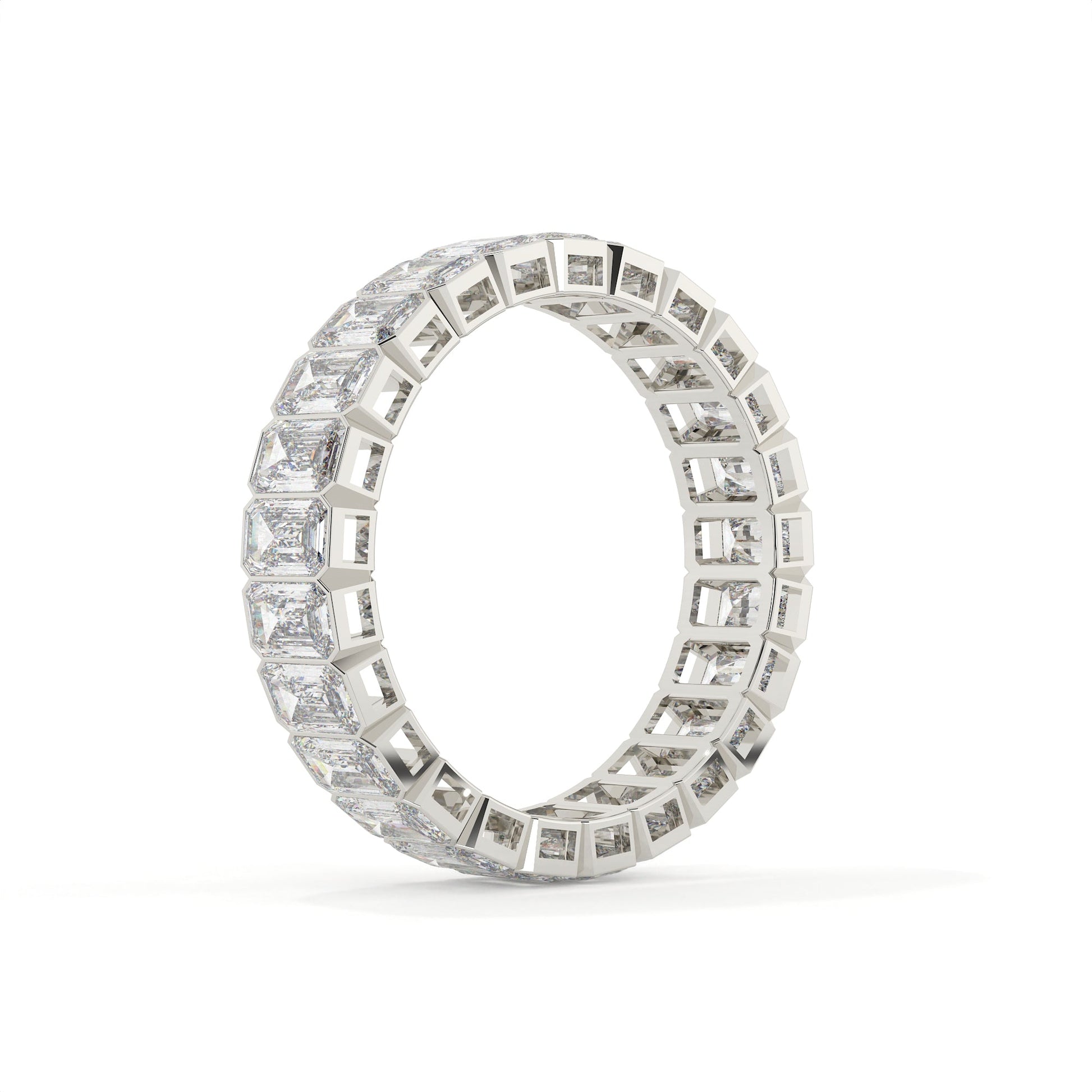 Diamond ring with a white background