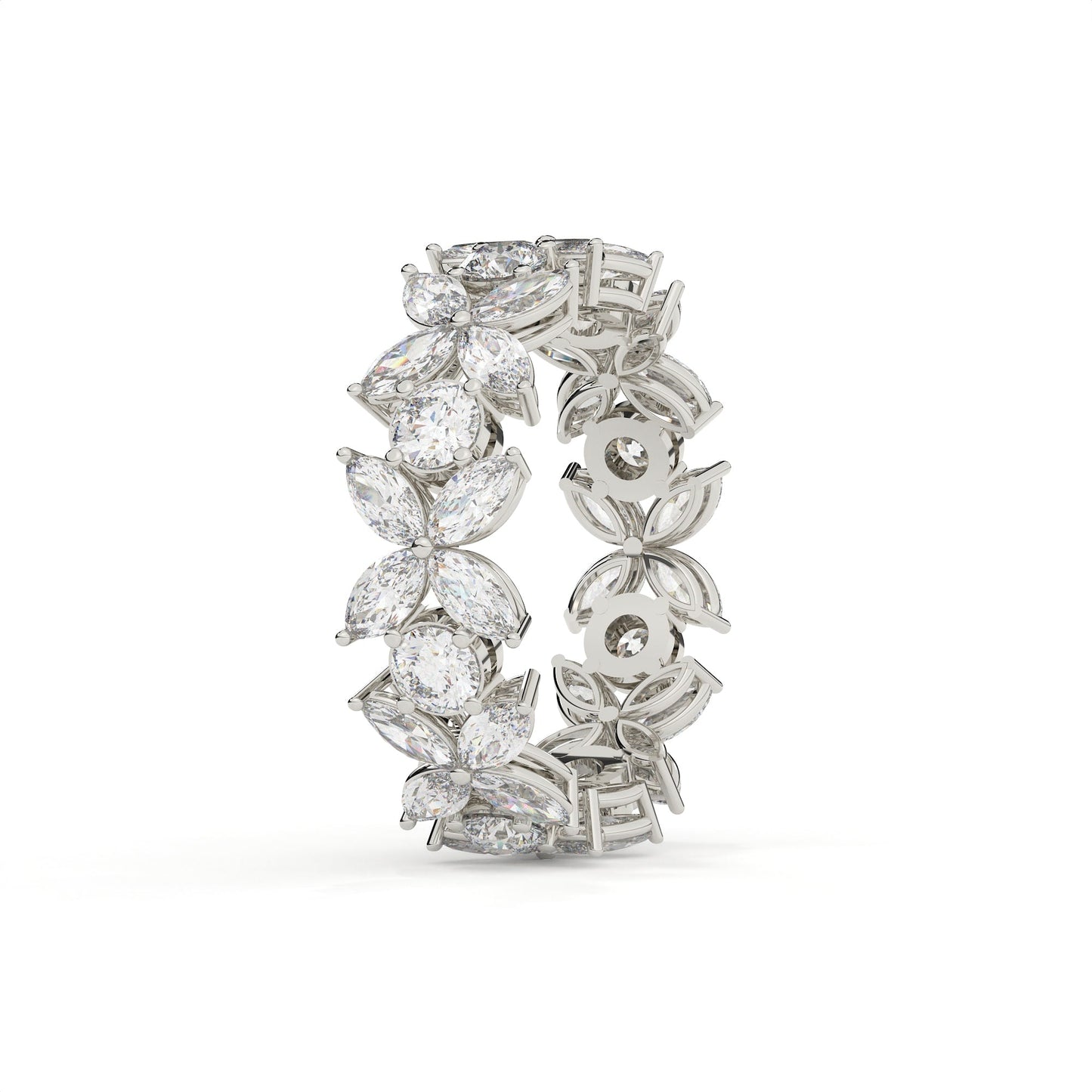 Diamond earring on a white background