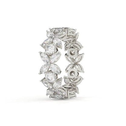 Diamond earring on a white background