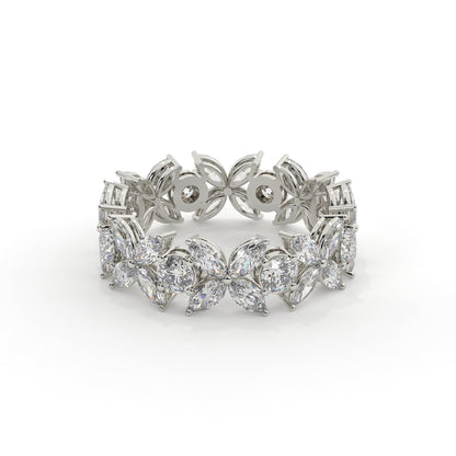 Silver bracelet with diamond-like stones on a white background