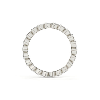 Silver ring with a white background
