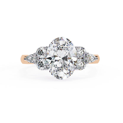 Diamond ring with a white background