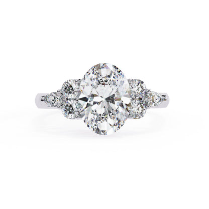 Diamond ring with a white background