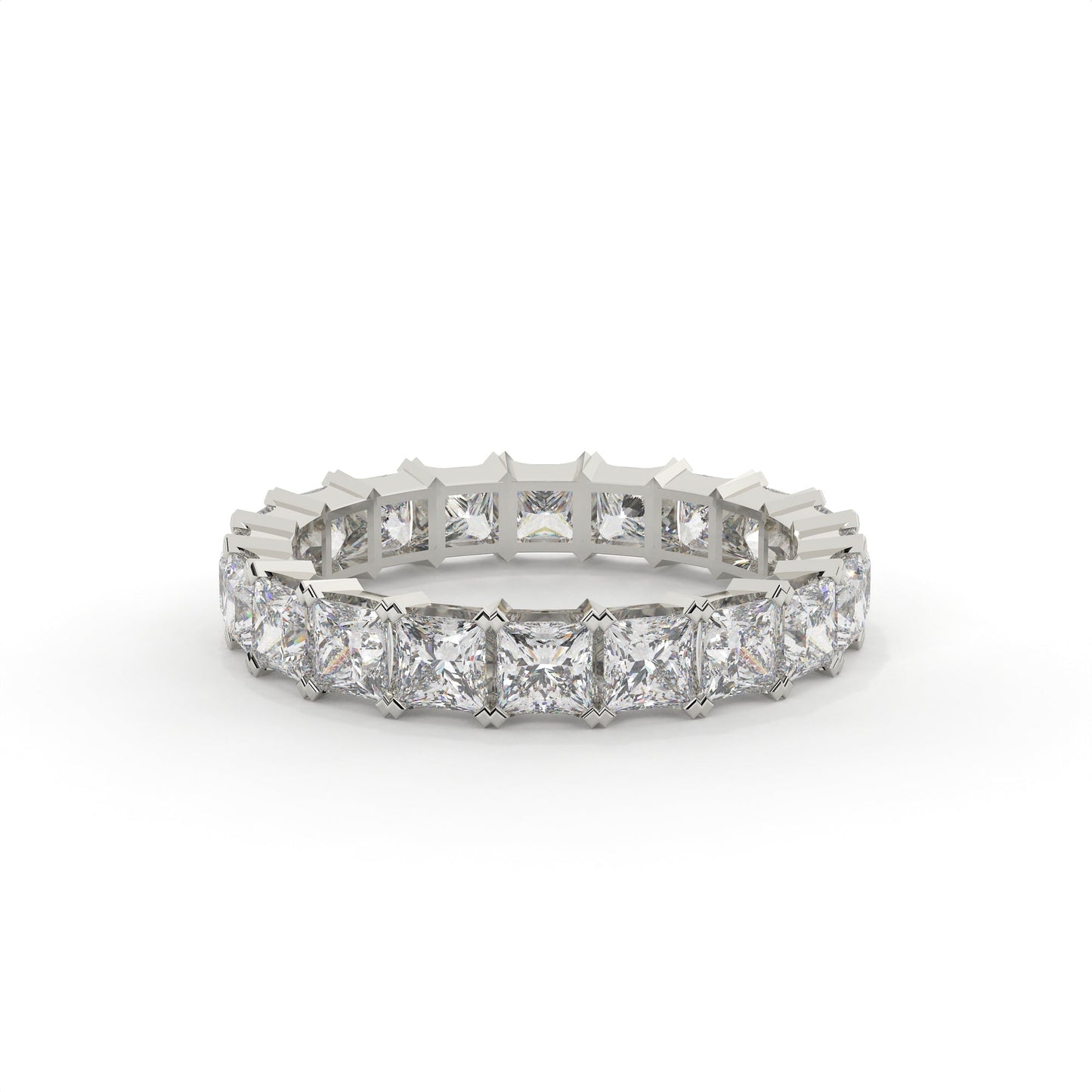 Diamond eternity ring on a white background